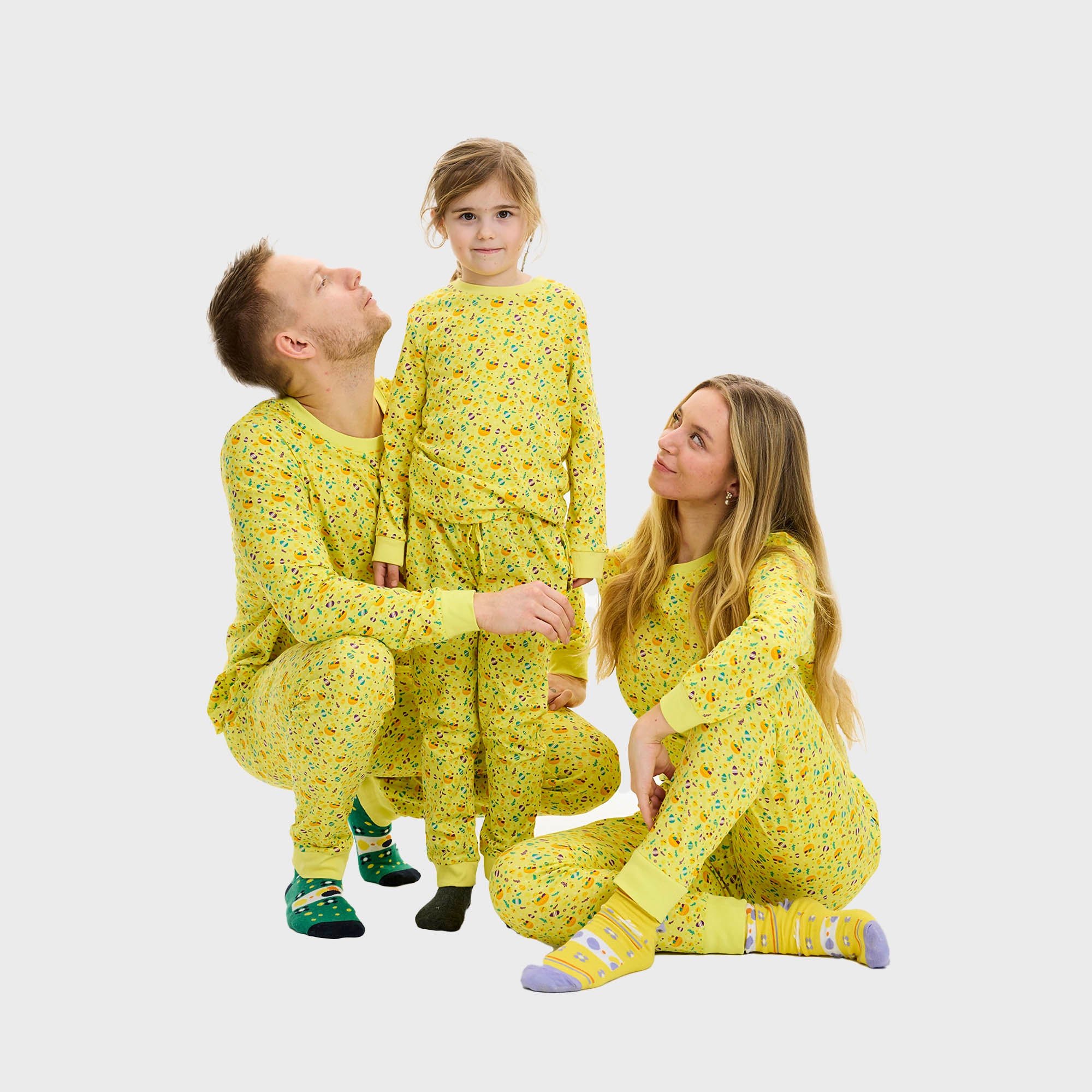 Påskekyllingens Påskepyjamas Gul - Herre.